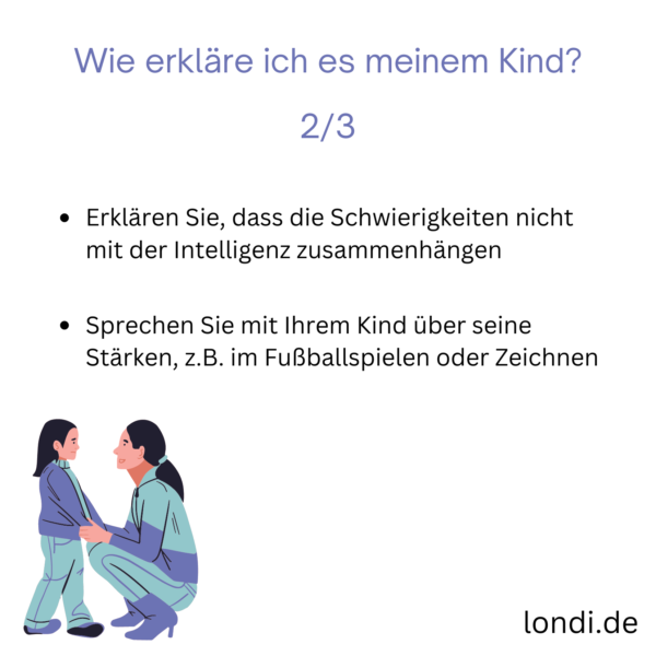 Wie erklären Sie Ihrem Kind, dass es Lernschwierigkeiten hat? Teil 2: Erklären, dass die Schwierigkeiten nicht mit der Intelligenz zusammenhängen